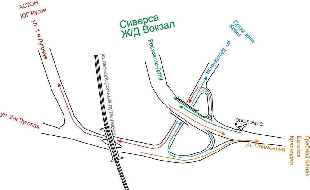 Карта ростов на дону сиверса