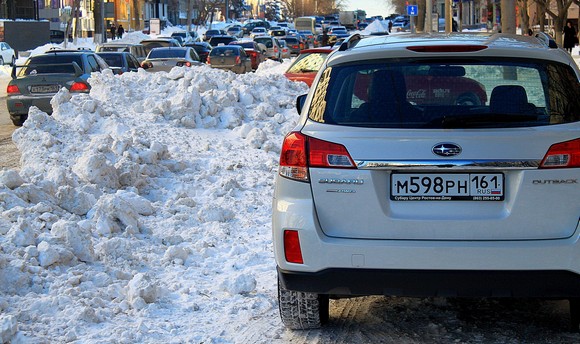 Буденновский после снегопада в Ростове через несколько суток.
