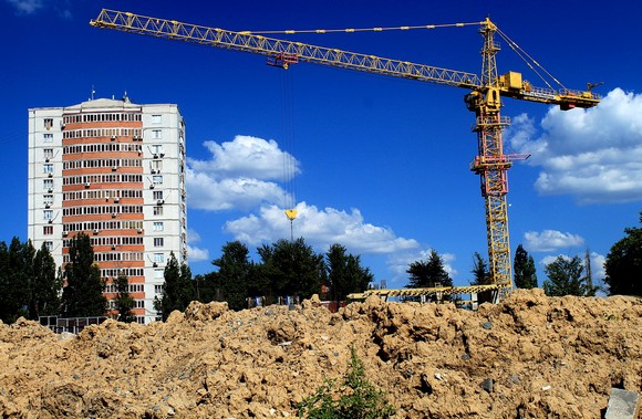 Строительство в Ростове.