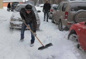 Снег в Ростове.